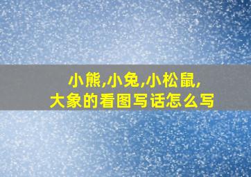 小熊,小兔,小松鼠,大象的看图写话怎么写