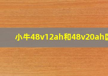 小牛48v12ah和48v20ah区别