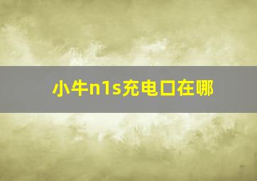 小牛n1s充电口在哪