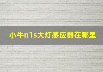 小牛n1s大灯感应器在哪里