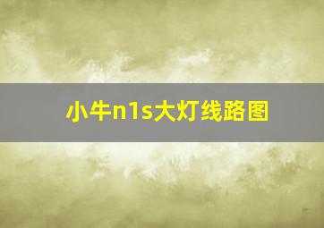 小牛n1s大灯线路图