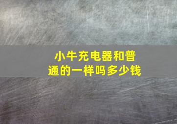 小牛充电器和普通的一样吗多少钱