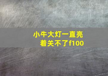 小牛大灯一直亮着关不了f100