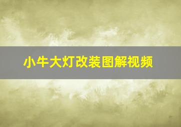 小牛大灯改装图解视频