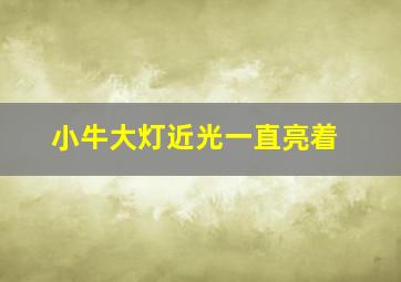 小牛大灯近光一直亮着