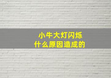 小牛大灯闪烁什么原因造成的