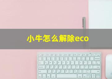 小牛怎么解除eco