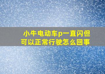 小牛电动车p一直闪但可以正常行驶怎么回事