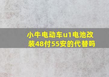 小牛电动车u1电池改装48付55安的代替吗