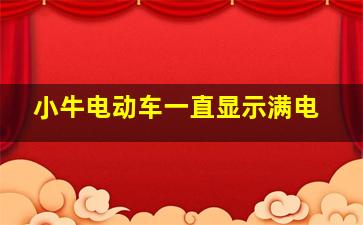 小牛电动车一直显示满电