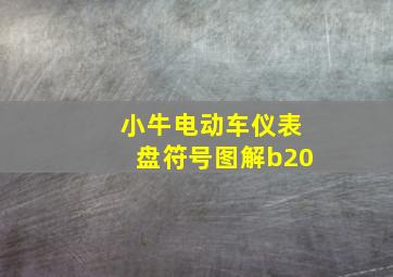 小牛电动车仪表盘符号图解b20