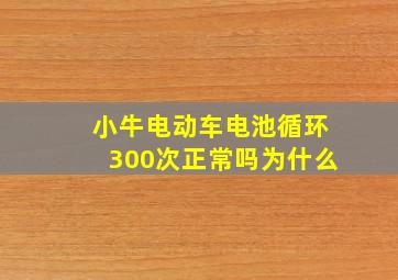 小牛电动车电池循环300次正常吗为什么