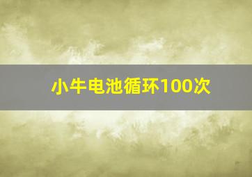 小牛电池循环100次