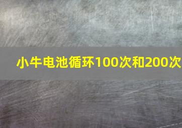 小牛电池循环100次和200次