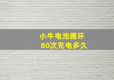 小牛电池循环80次充电多久