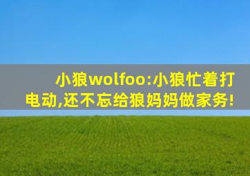 小狼wolfoo:小狼忙着打电动,还不忘给狼妈妈做家务!