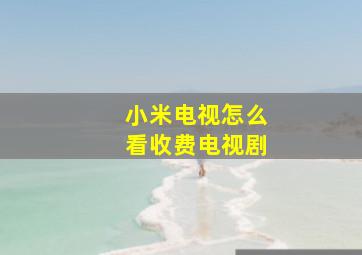 小米电视怎么看收费电视剧