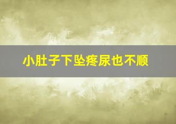 小肚子下坠疼尿也不顺