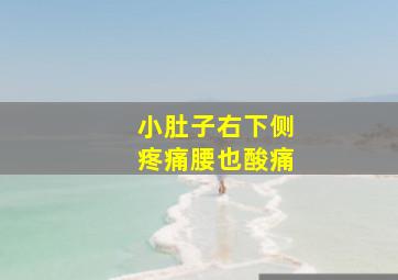 小肚子右下侧疼痛腰也酸痛