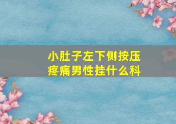 小肚子左下侧按压疼痛男性挂什么科