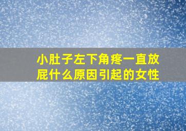 小肚子左下角疼一直放屁什么原因引起的女性