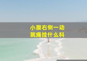 小腹右侧一动就痛挂什么科