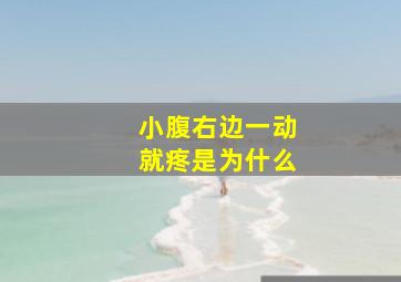 小腹右边一动就疼是为什么