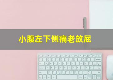 小腹左下侧痛老放屁