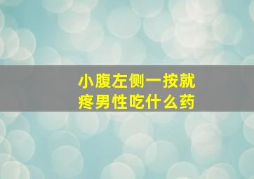 小腹左侧一按就疼男性吃什么药