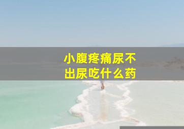 小腹疼痛尿不出尿吃什么药