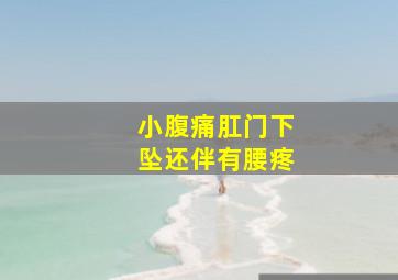 小腹痛肛门下坠还伴有腰疼