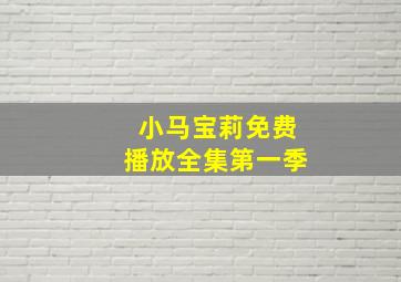 小马宝莉免费播放全集第一季