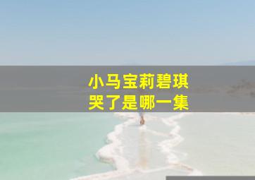 小马宝莉碧琪哭了是哪一集