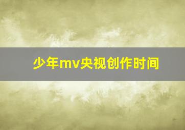 少年mv央视创作时间