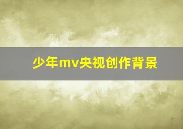 少年mv央视创作背景