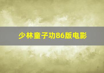 少林童子功86版电影