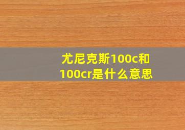 尤尼克斯100c和100cr是什么意思