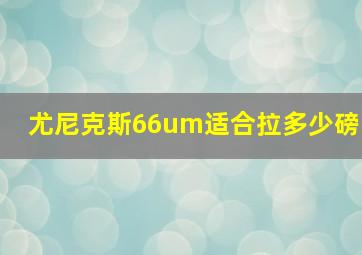 尤尼克斯66um适合拉多少磅