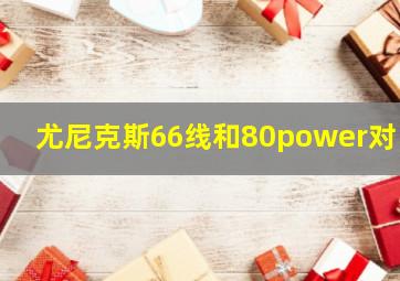 尤尼克斯66线和80power对比