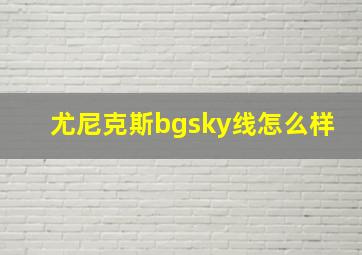 尤尼克斯bgsky线怎么样