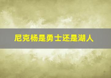 尼克杨是勇士还是湖人