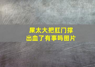 屎太大把肛门撑出血了有事吗图片