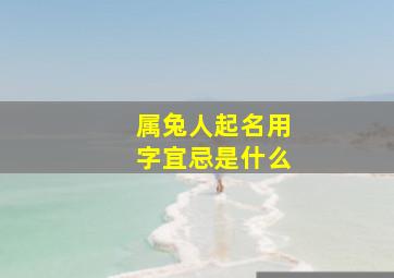 属兔人起名用字宜忌是什么