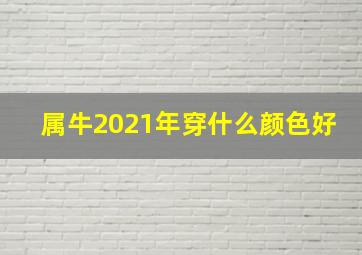 属牛2021年穿什么颜色好