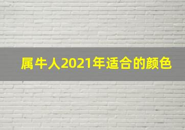 属牛人2021年适合的颜色