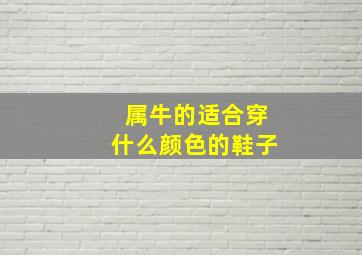 属牛的适合穿什么颜色的鞋子