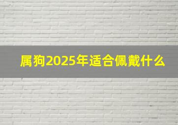 属狗2025年适合佩戴什么