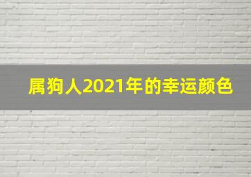 属狗人2021年的幸运颜色