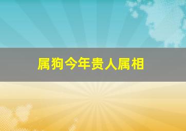 属狗今年贵人属相