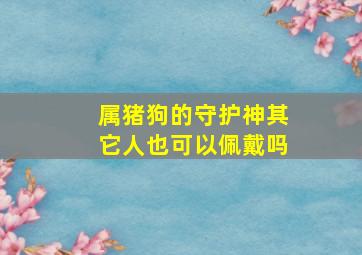 属猪狗的守护神其它人也可以佩戴吗